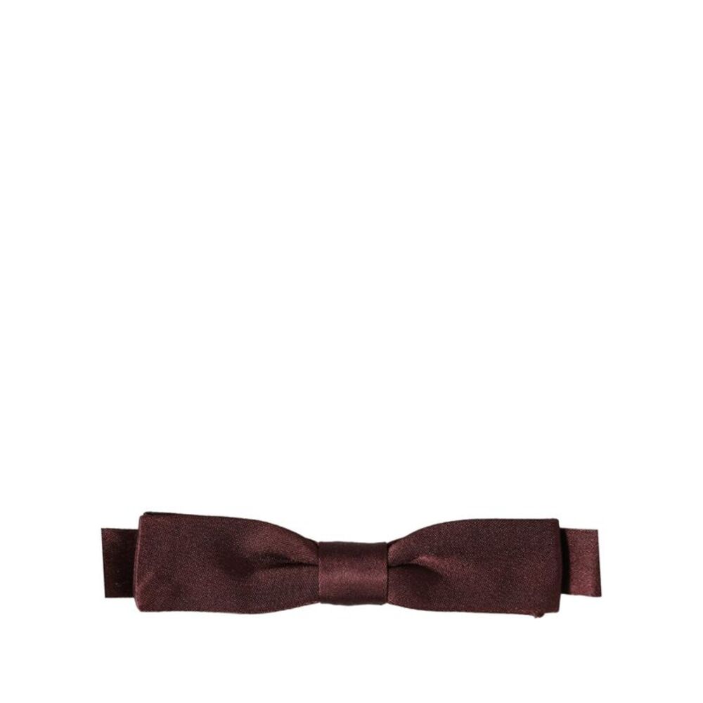 Dolce & Gabbana Men Brown 100% Silk Adjustable Neck Papillon Bow Men's Tie